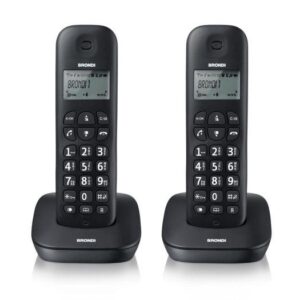 TELEFONO CORDLESS GALA TWIN NERO - 2 TELEFONI