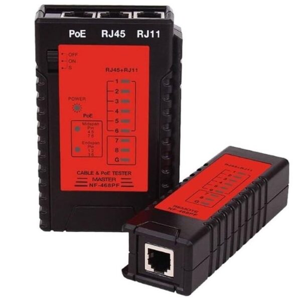 TESTER DI RETE NF-468 NETWORK/TELEPHONE CAVI RJ45/RJ11 UTP